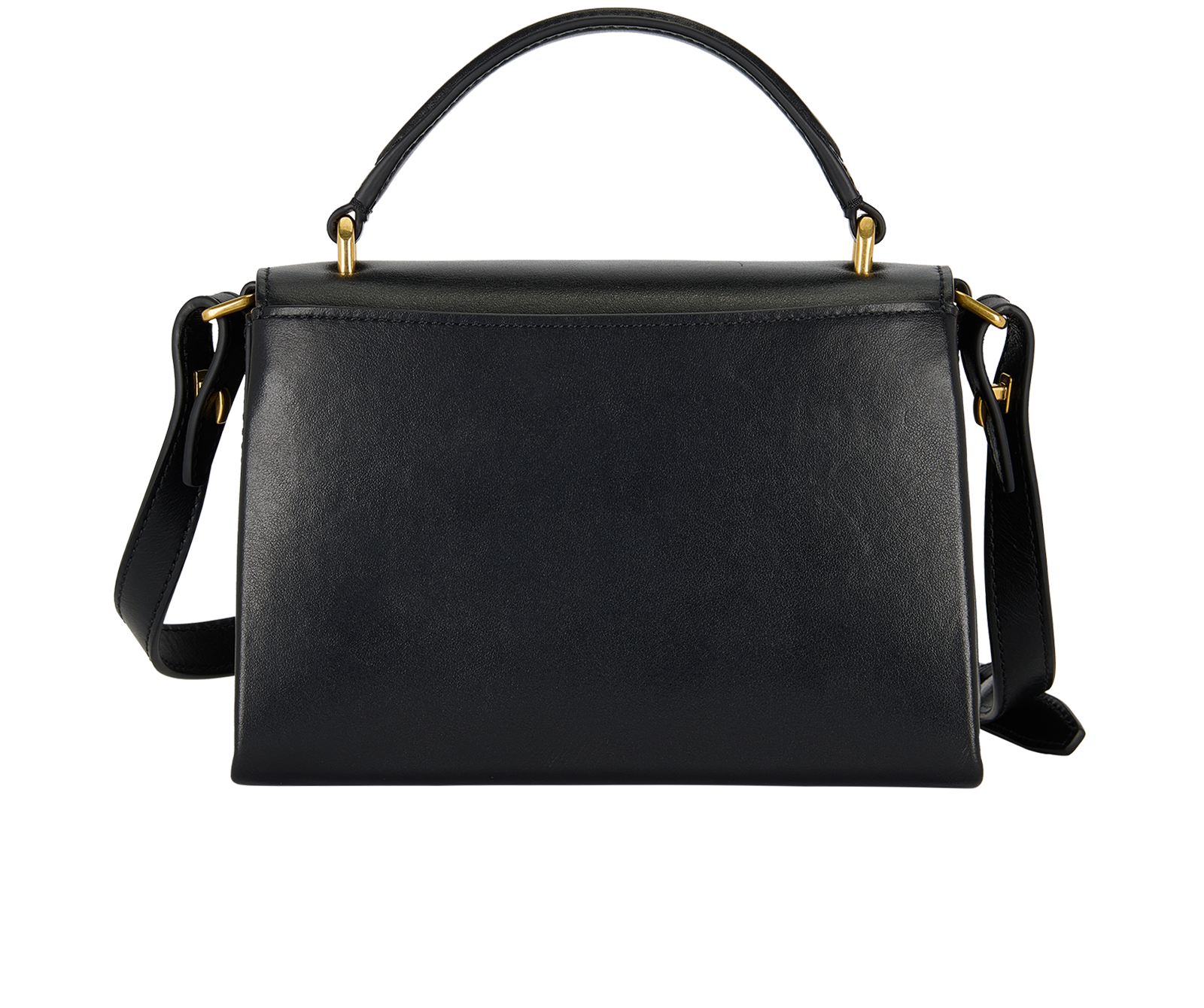 Small Lana Top Handle Bag, &pound;595, Handbags, Black, Leather, Back view